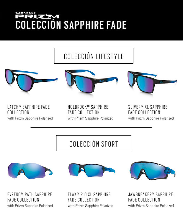Lentes Prizm Sapphire para la de gafas Oakley Sapphire Fade Collection