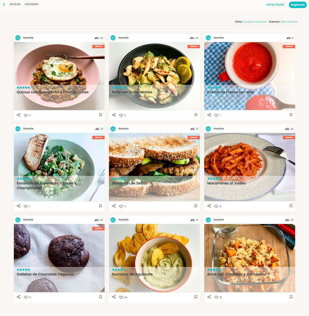 Nooddle, una aplicación móvil que sugiere recetas saludables con lo que el  usuario tiene en la nevera